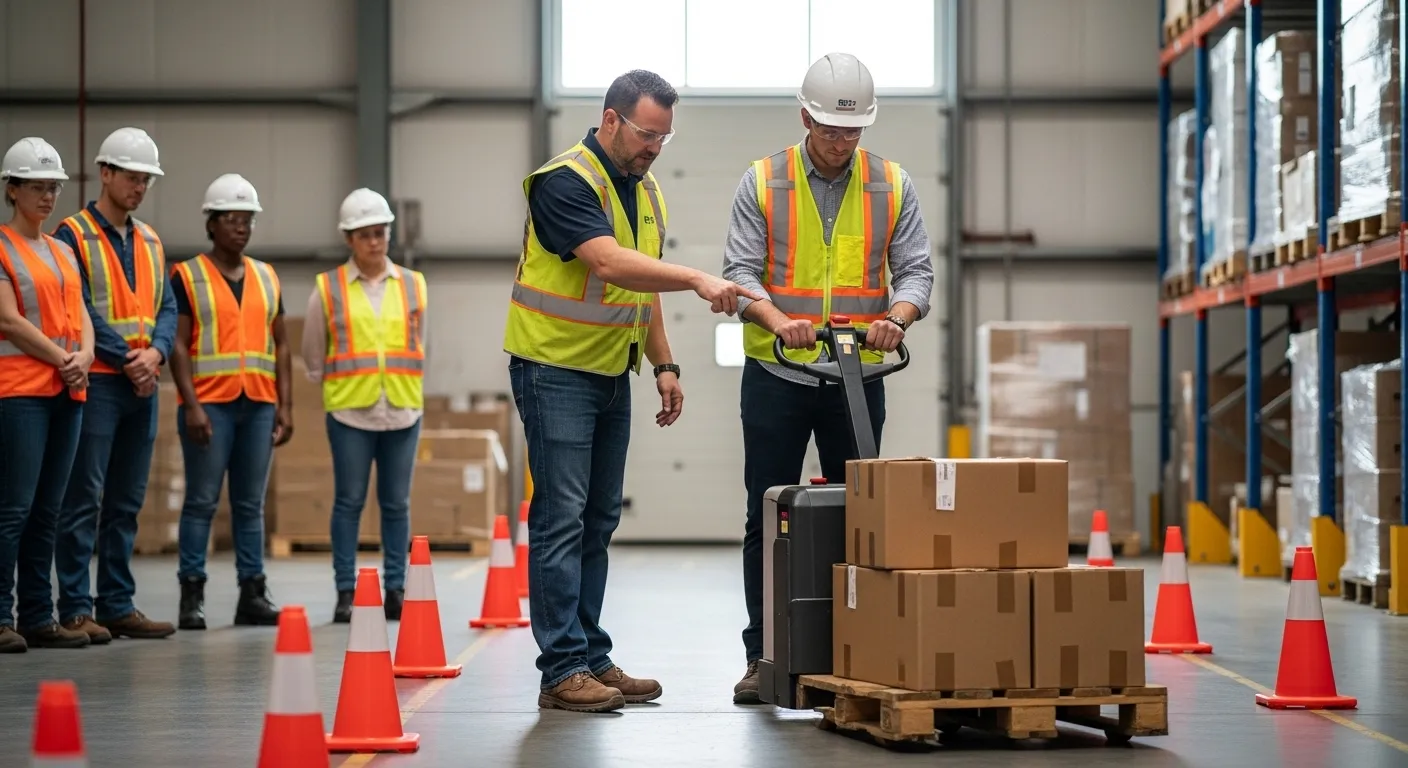 Treinamento de segurança para operadores de transpaleteira